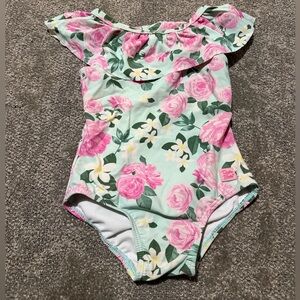 Ruffle Butts 2t floral bathing suit with fun ruffled sleeves and great material